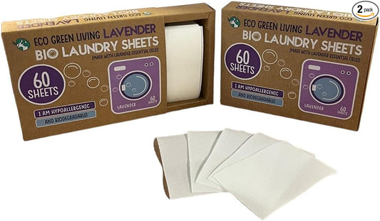 Laundry Sheets (Lavender) 60 x 2, 120 sheets - EcoGreenLiving