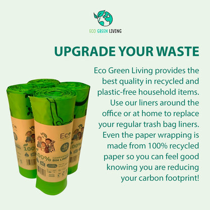 Wonky labels 60L Compostable Waste Bags | 4 Rolls of 10 Bags | Eco Green Living - EcoGreenLiving