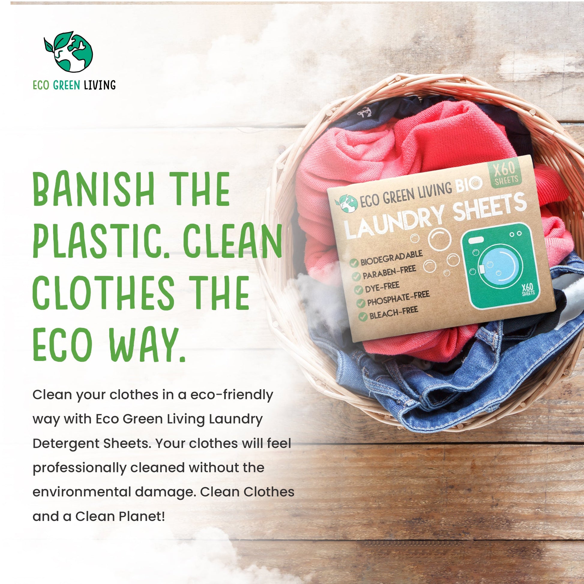 Laundry Detergent Sheets x 60 (Fragrance-Free) Eco Green Living –  EcoGreenLiving